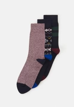 Pier One 3PACK - Socken - Dark Blue, Dark Red, White -Pier One 184d959e5fd3487c9e43973166d9c2dc 2