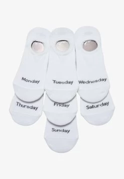 Pier One 7 PACK - Füßlinge - White -Pier One 4d2bd21c5fc2480db9e996cf3b6bb60f