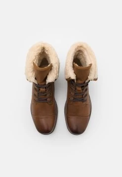 Pier One LEATHER - Schnürstiefelette - Camel -Pier One 58338f66cc624a14b1e5d27e7e21ebaf