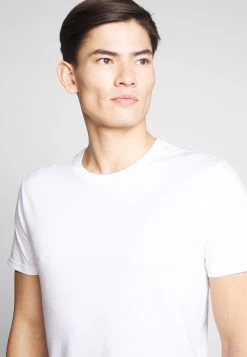 Pier One 2 PACK - T-Shirt Basic - White/dark Blue -Pier One 5d6a04d994e343d2903cc2c1666bad4b