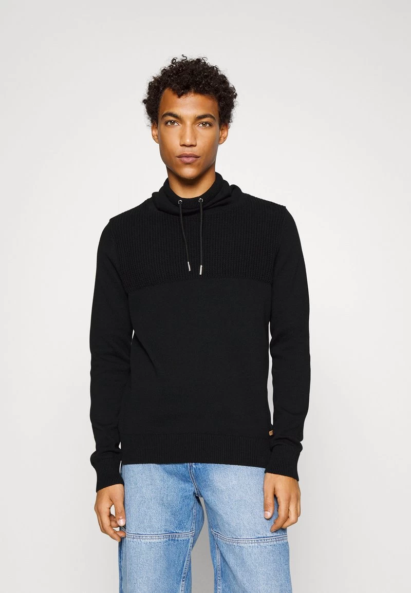 Pier One STRUCTURE BLOCK HIGH COLLAR - Strickjacke - Black 1 Pier One STRUCTURE BLOCK HIGH COLLAR - Strickjacke - Black