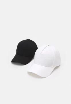 Pier One UNISEX 2 PACK - Cap - Black/white