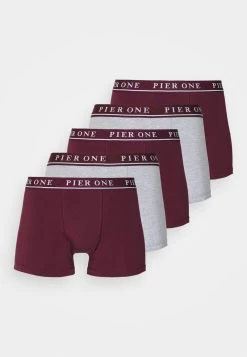 Pier One 5 PACK - Panties - Bordeaux/mottled Grey