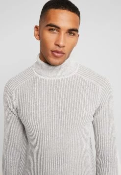 Pier One Strickpullover - 111 - Mottled Light Grey -Pier One d1774a40fde44346aea6a7dd67f4ca51